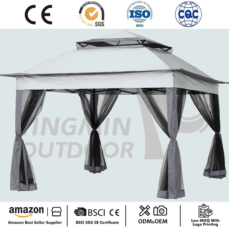 Gazebo con dosel emergente para exteriores de 10x10 pies