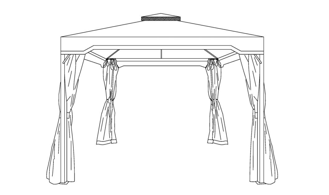 Guía de instalación de Gazebo de patio de hierro de 10 pies x 10 pies