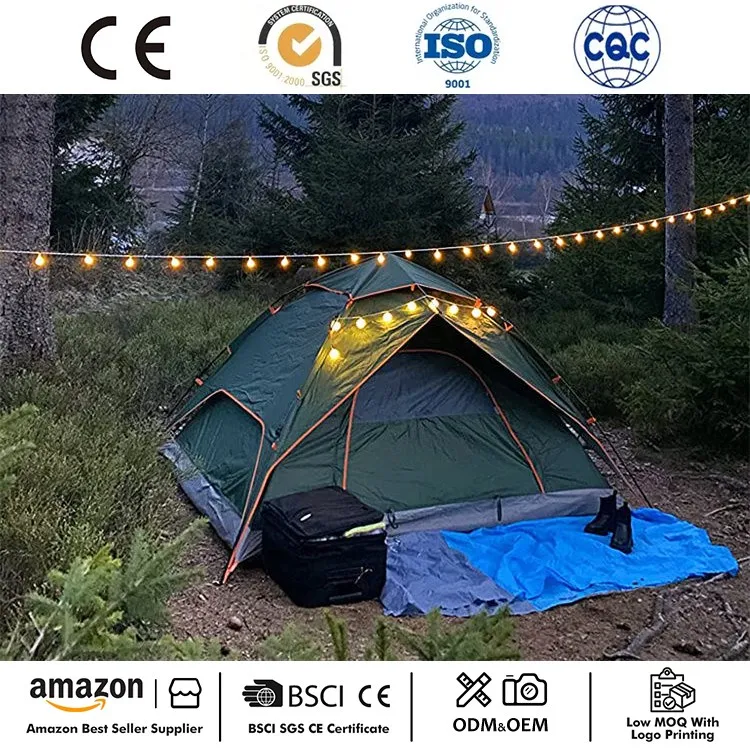 ¿Cuáles son las precauciones para establecer una carpa de campamento?