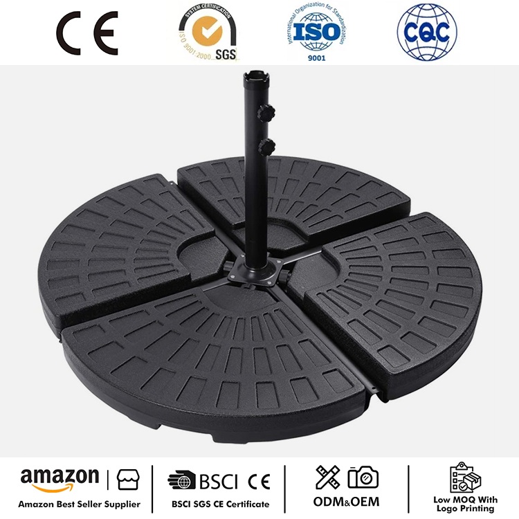Soporte de base de paraguas en forma de abanico de 4 piezas