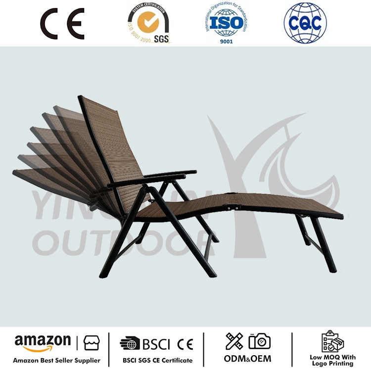 Tumbona plegable de aluminio de 7 posiciones