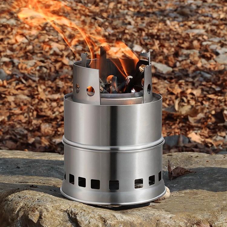 Estufa de barbacoa de leña para acampar