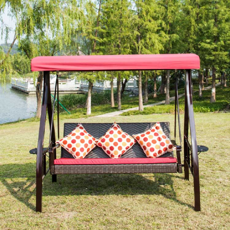 Juego de columpios para patio con dosel
