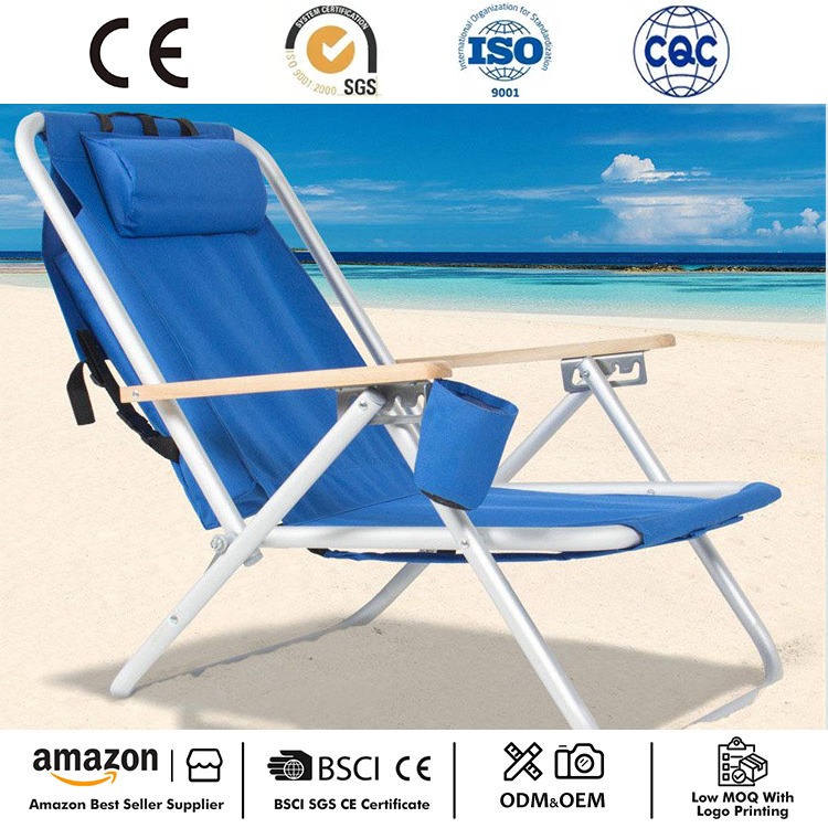 Mochila plegable Silla de playa reclinable