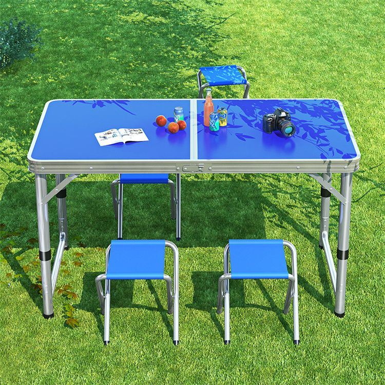 Mesa de picnic plegable con 4 heces