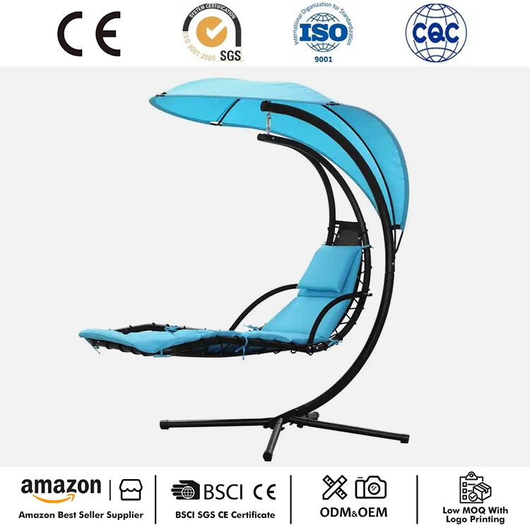 Sillón flotante con chaise longue colgante
