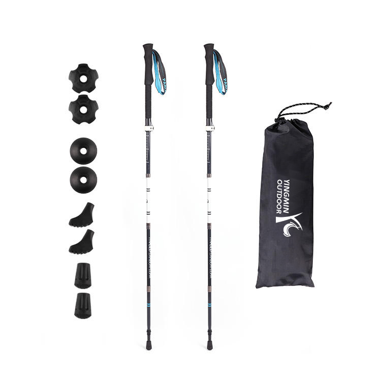Paquete de 2 bastones de trekking livianos para caminar