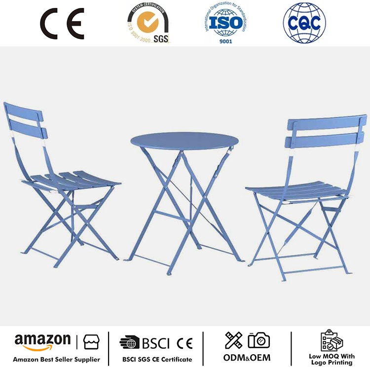Juego de muebles de bistró plegable de 3 piezas para exteriores