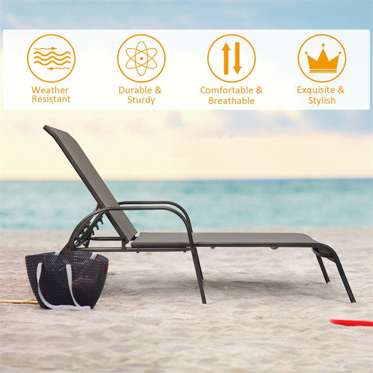 Sillón diván ajustable para exteriores