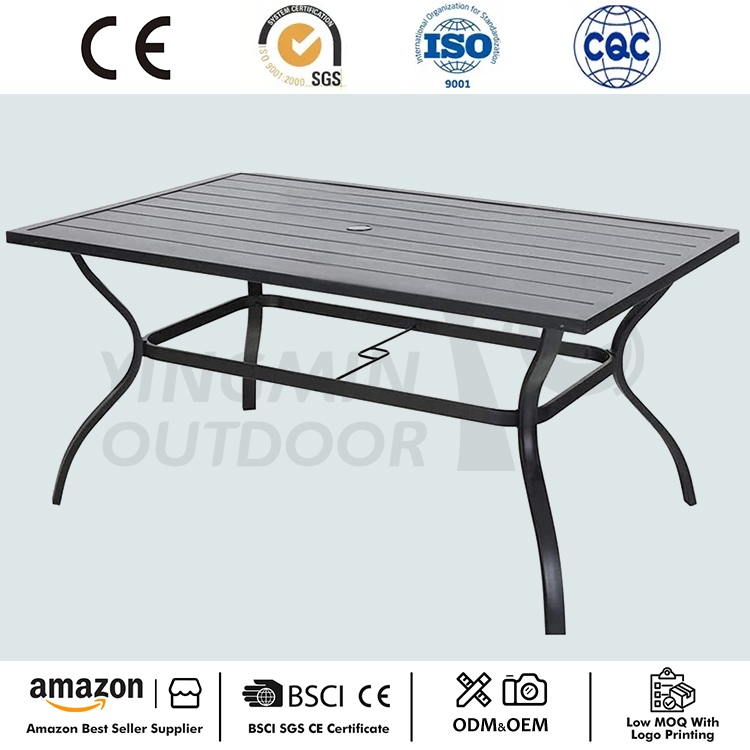 Mesa de comedor rectangular para patio al aire libre