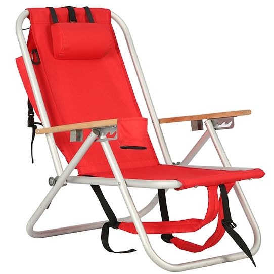 Silla de playa portátil, salón reclinable plegable