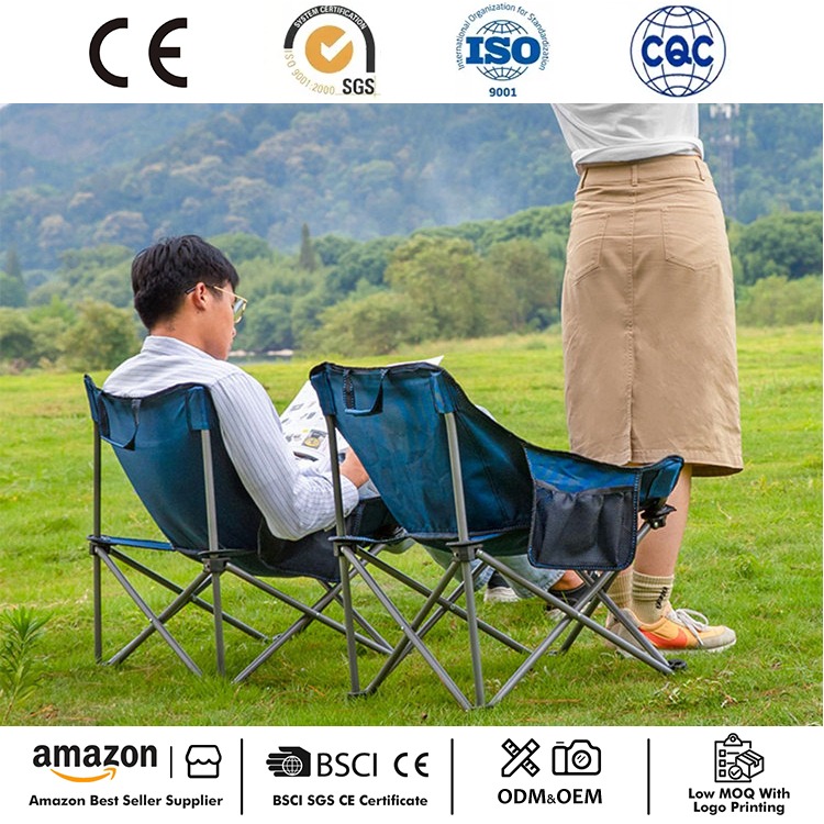 Silla plegable portátil para acampar y pescar