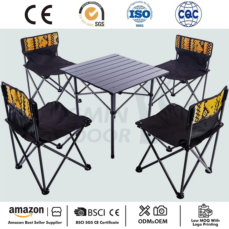 Juego de sillas de mesa plegables portátiles