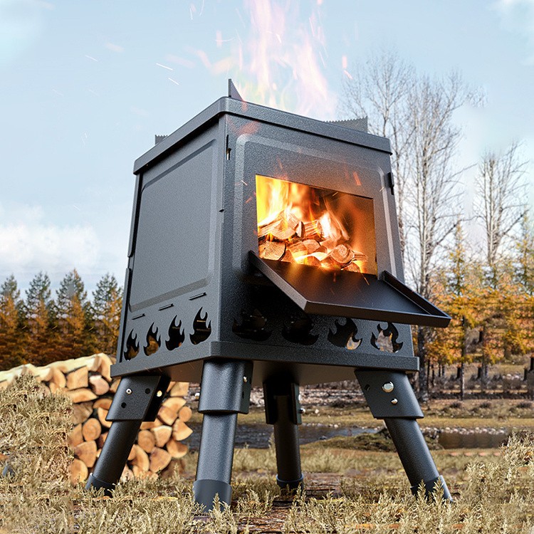 Estufa de camping de leña