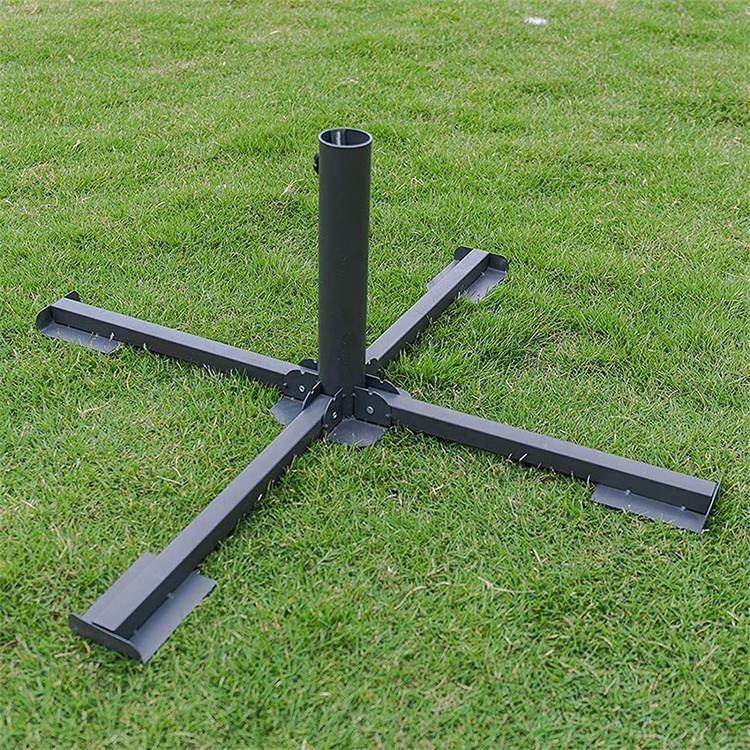 Base de sombrilla de patio plegable al aire libre
