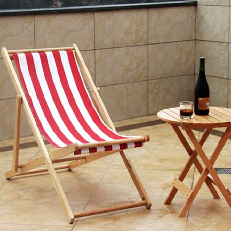 Silla de playa plegable de madera con honda