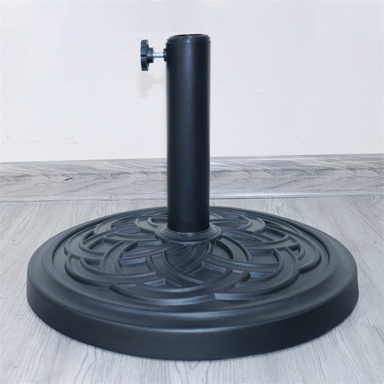 Base de sombrilla redonda para patio con tejido circular de 18