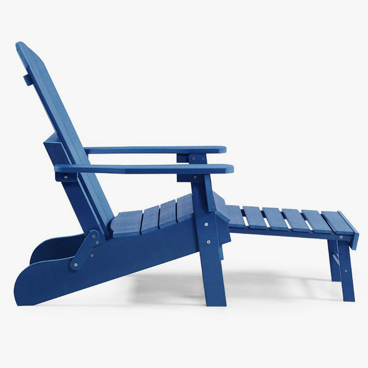 Silla Adirondack plegable de resina con otomana